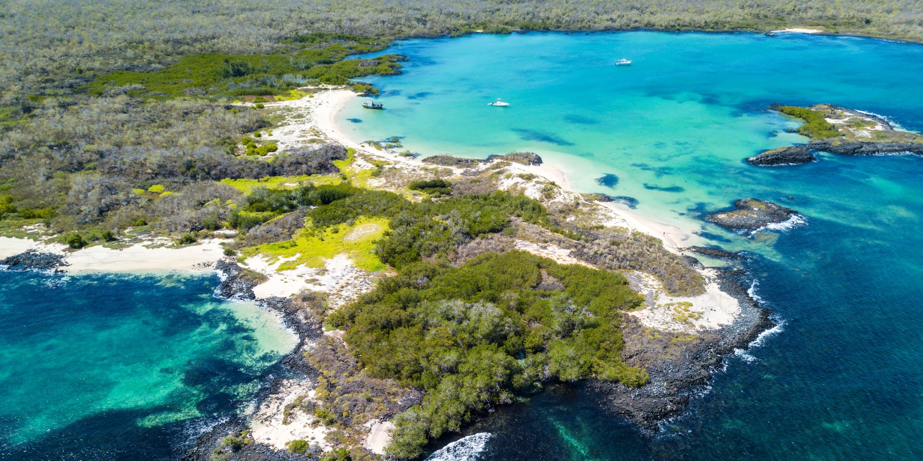 Das blaue Wasser von Galapagos, Ecuador